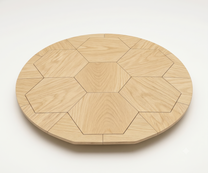 Standard Platform Base Natural oak finish - front view