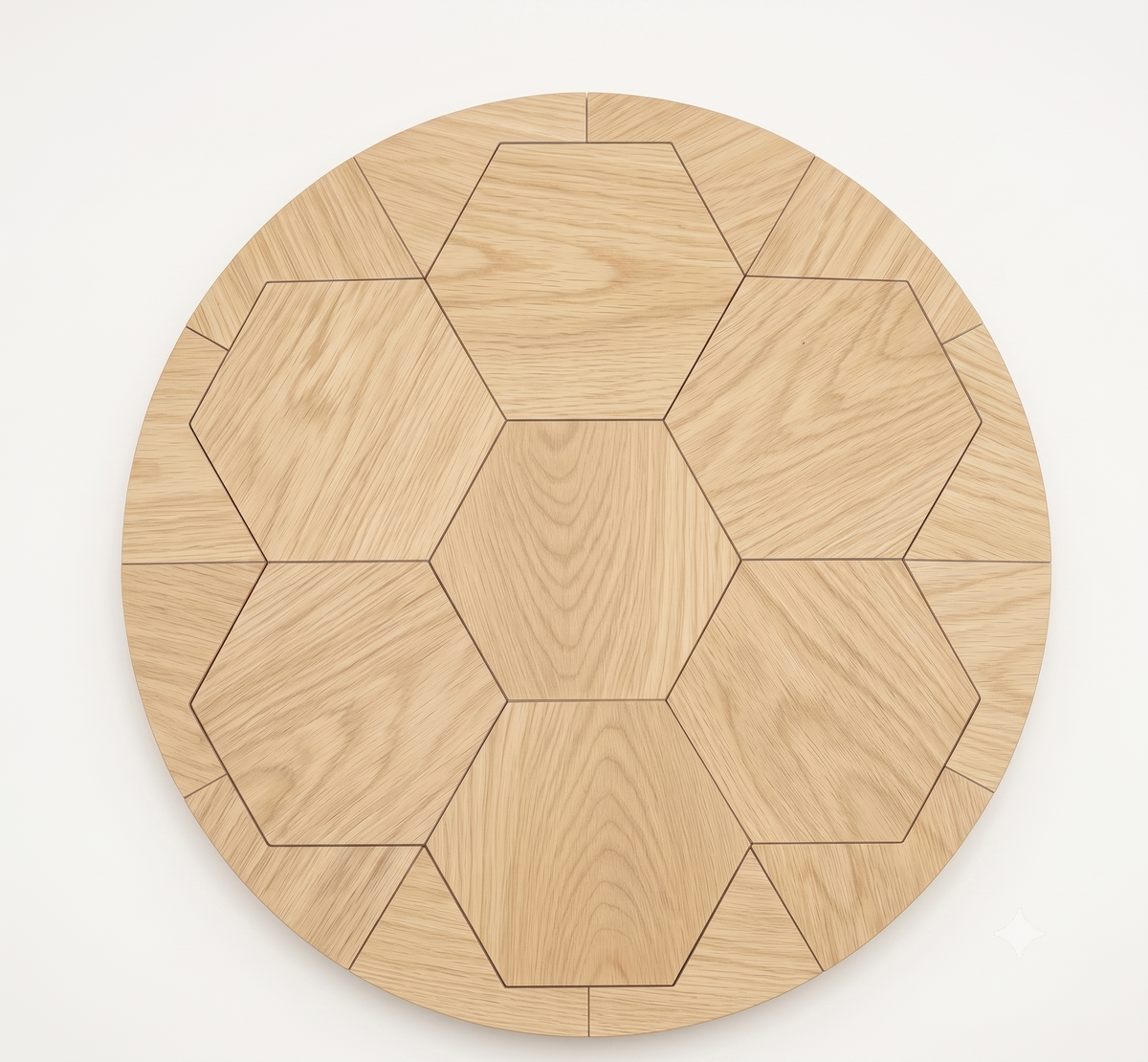 Standard Platform Base Natural oak finish - top view